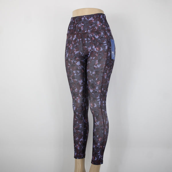 A Core NEW $58 Sz S 27 Gray Purple Multi Color Pull On Poly Spandex AW Pant