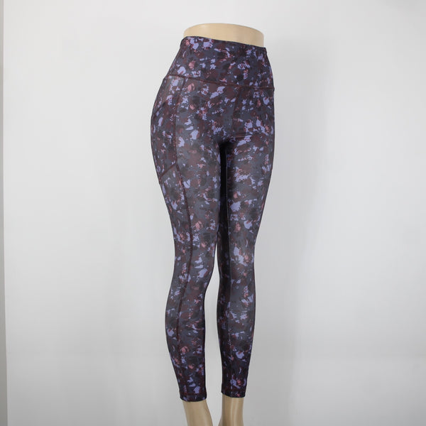 A Core NEW $58 Sz S 27 Gray Purple Multi Color Pull On Poly Spandex AW Pant
