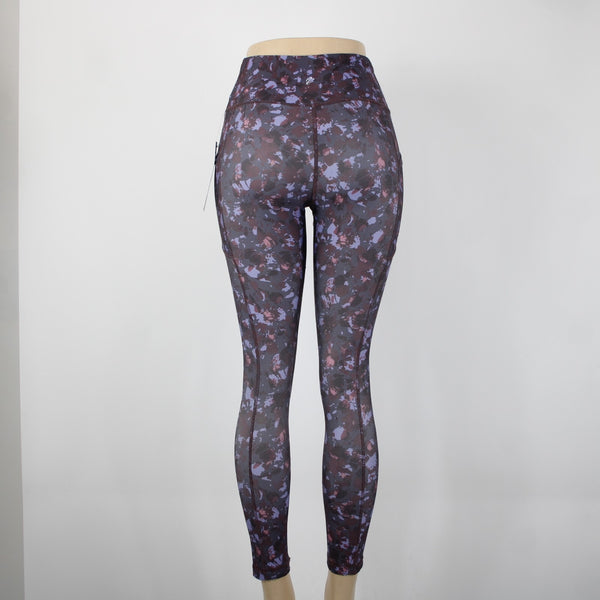 A Core NEW $58 Sz S 27 Gray Purple Multi Color Pull On Poly Spandex AW Pant