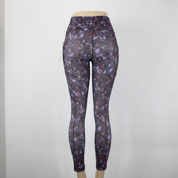 A Core NEW $58 Sz S 27 Gray Purple Multi Color Pull On Poly Spandex AW Pant