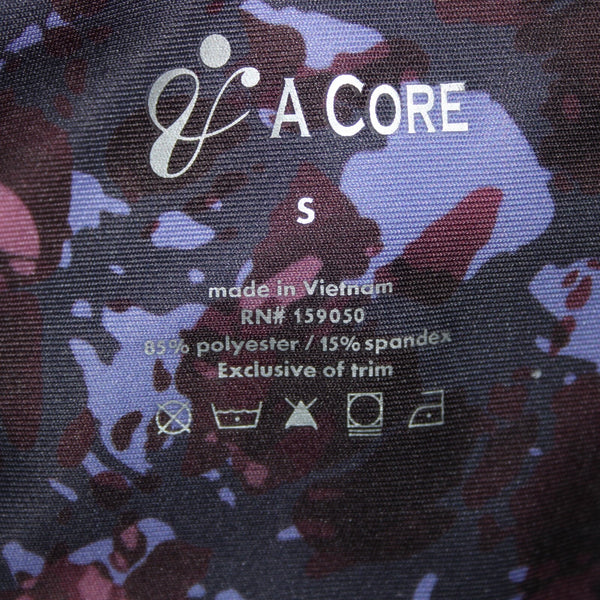 A Core NEW $58 Sz S 27 Gray Purple Multi Color Pull On Poly Spandex AW Pant