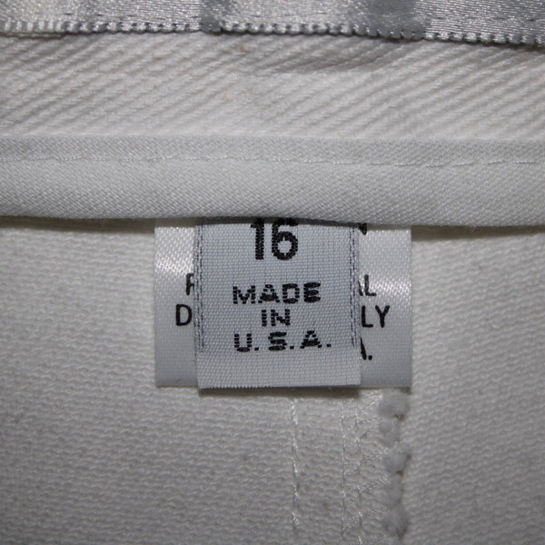 St John NEW Signature Sz 16 x 35 White Denim Pockets Straight Leg Cotton Jeans