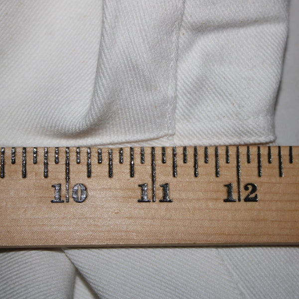 St John NEW Signature Sz 16 x 35 White Denim Pockets Straight Leg Cotton Jeans