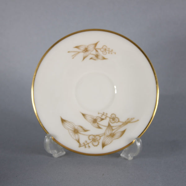 Lenox Teacup With Saucer Arrowhead T-422 Gold Beige Teacup With Saucer