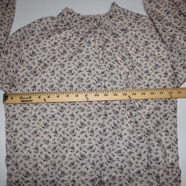 Joie Top Sz S Lt Pink Lavender Multi Color Floral Collared Cotton Viscose Top