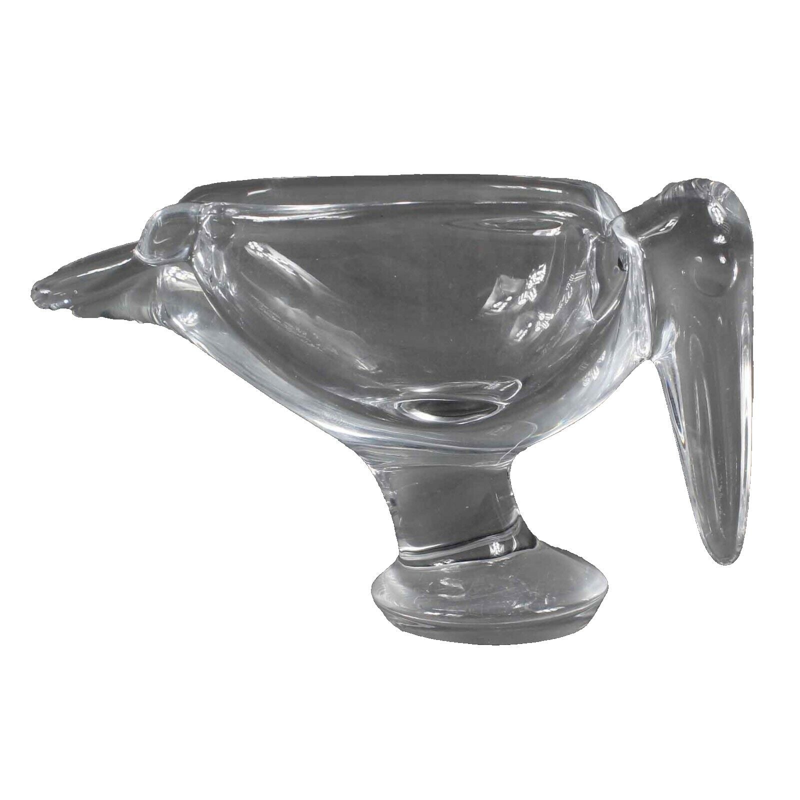 Vincennes Pelican 6" X 3.5" Heavy Crystal Ashtray