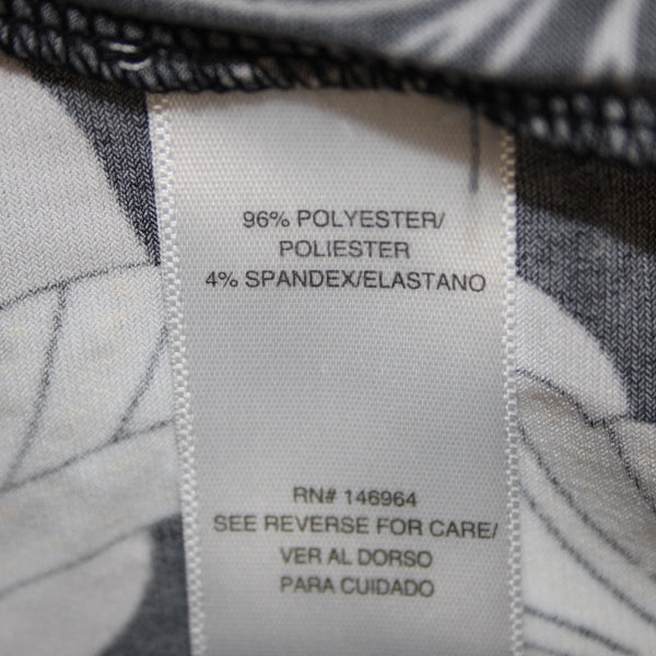 Robbie Bee Dress NEW $79 Sz 3X Black White Gold Multi Floral Poly Spandex Dress