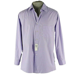 Van Heusen NEW $60 Sz M 15 32 33 R Orchid Lavender Cotton Bld Poplin Shirt