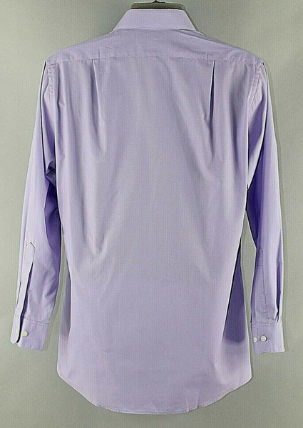 Van Heusen NEW $60 Sz M 15 32 33 R Orchid Lavender Cotton Bld Poplin Shirt