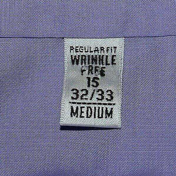 Van Heusen NEW $60 Sz M 15 32 33 R Orchid Lavender Cotton Bld Poplin Shirt