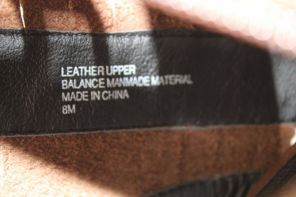 Trouve Sz 8M Brown Strappy Ankle Zip Open Genuine Leather High Heel Booty
