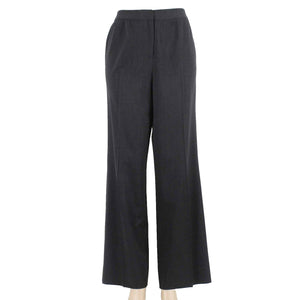 Lafayette 148 NY Sz 8 x 31 Charcoal Straight Leg Wool Blend Trouser Pant