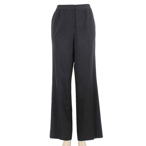 Lafayette 148 NY Sz 8 x 31 Charcoal Straight Leg Wool Blend Trouser Pant