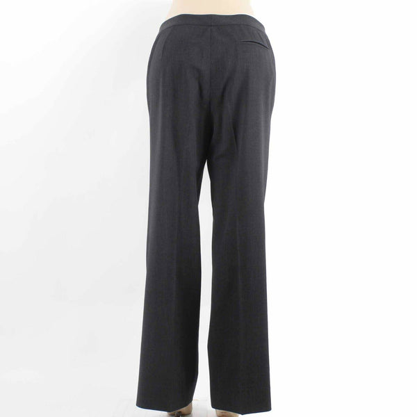 Lafayette 148 NY Sz 8 x 31 Charcoal Straight Leg Wool Blend Trouser Pant