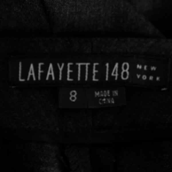 Lafayette 148 NY Sz 8 x 31 Charcoal Straight Leg Wool Blend Trouser Pant