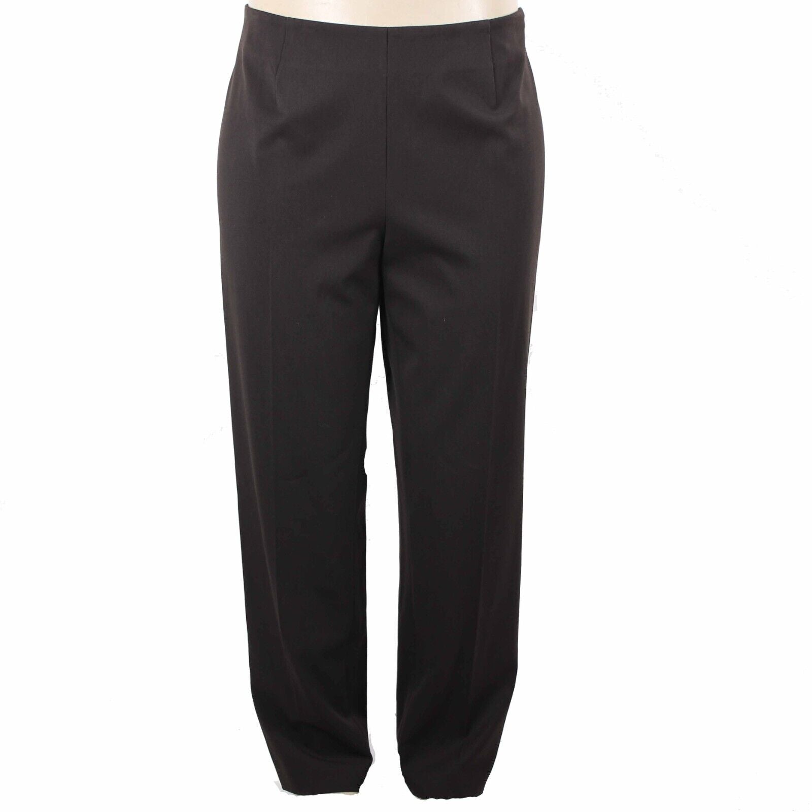 Saks Fifth NEW $178 Sz 16W X 31 Brown Side Zip Polyester Viscose Dress Pant