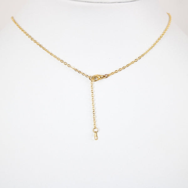 HEATHER NEW Name Goldtone Rhinestone Accent 14.5" w 4.5" Multi Ring Ext Necklace