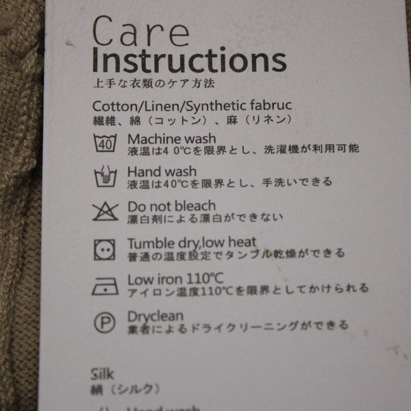 Exlura NEW Oatmeal Tan Knit Wool Blend Tie Wrap Belted Robe Dress