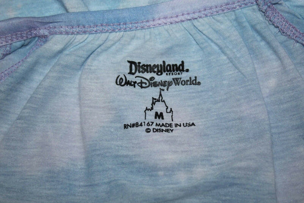 Disney NEW $30 Sz M Lavender Multi The Happiest Place On Earth! Poly Top