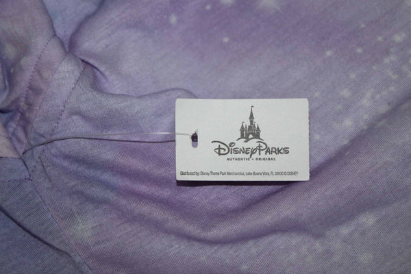 Disney NEW $30 Sz M Lavender Multi The Happiest Place On Earth! Poly Top