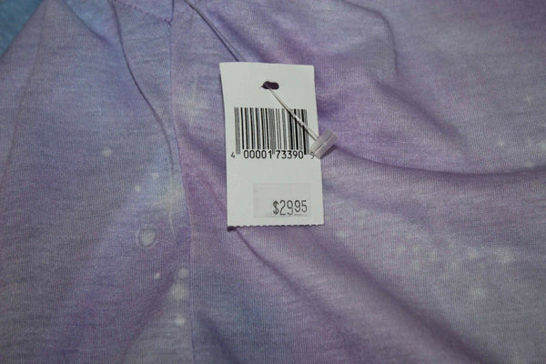 Disney NEW $30 Sz M Lavender Multi The Happiest Place On Earth! Poly Top