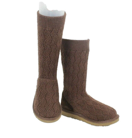 Ugg Sz 5 Brown Pull On Genuine Sheep Skin Rubber Sole Boot