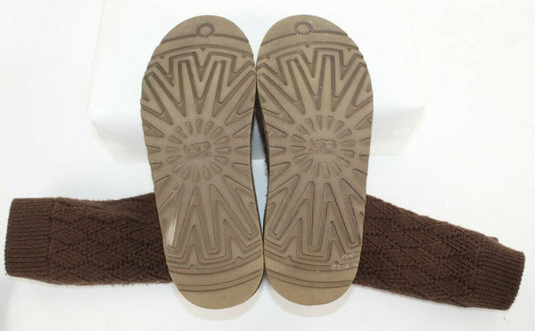 Ugg Sz 5 Brown Pull On Genuine Sheep Skin Rubber Sole Boot