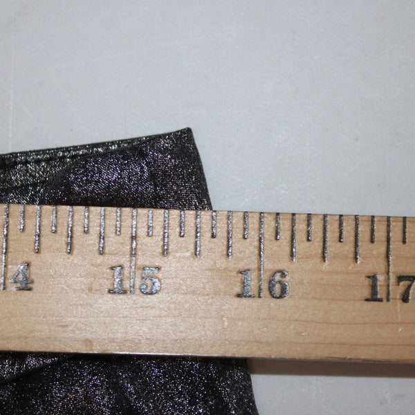 David Lerner Crop Pant Sz S x 26 Charcoal Black Silver Metallic 100% Poly Capri