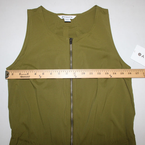 Athleta Jumpsuit NEW $139 Flex Sz SP x 26 Olive Green Combinaison Nylon Spandex