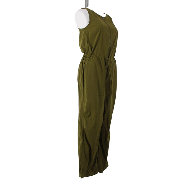 Athleta Jumpsuit NEW $139 Flex Sz SP x 26 Olive Green Combinaison Nylon Spandex