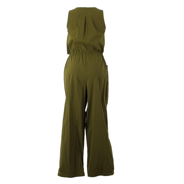 Athleta Jumpsuit NEW $139 Flex Sz SP x 26 Olive Green Combinaison Nylon Spandex