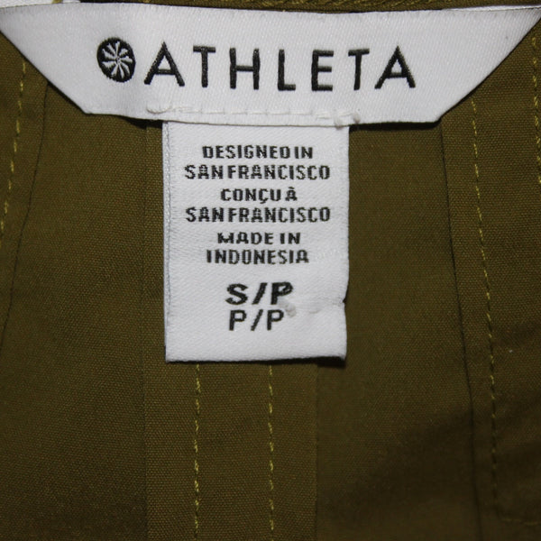 Athleta Jumpsuit NEW $139 Flex Sz SP x 26 Olive Green Combinaison Nylon Spandex