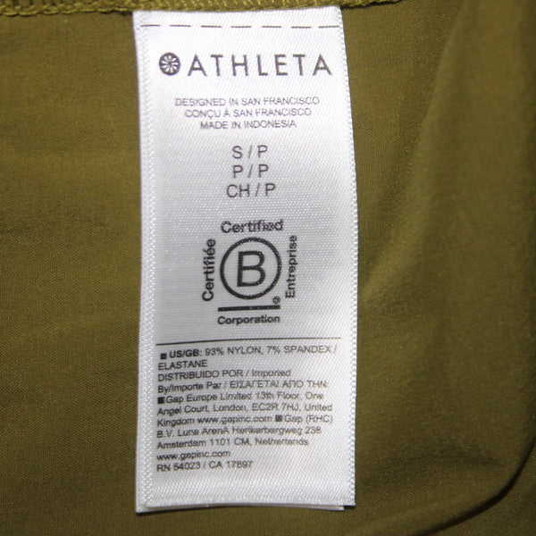 Athleta Jumpsuit NEW $139 Flex Sz SP x 26 Olive Green Combinaison Nylon Spandex
