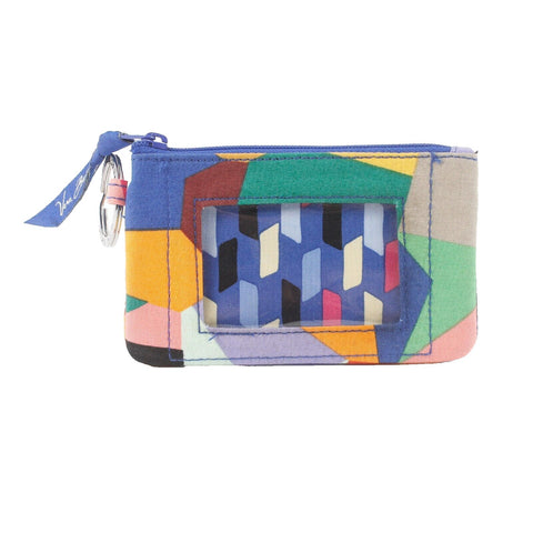 Vera Bradley 3 x 5  Multicolored Fabric Zip Top ID Coin Purse Wallet