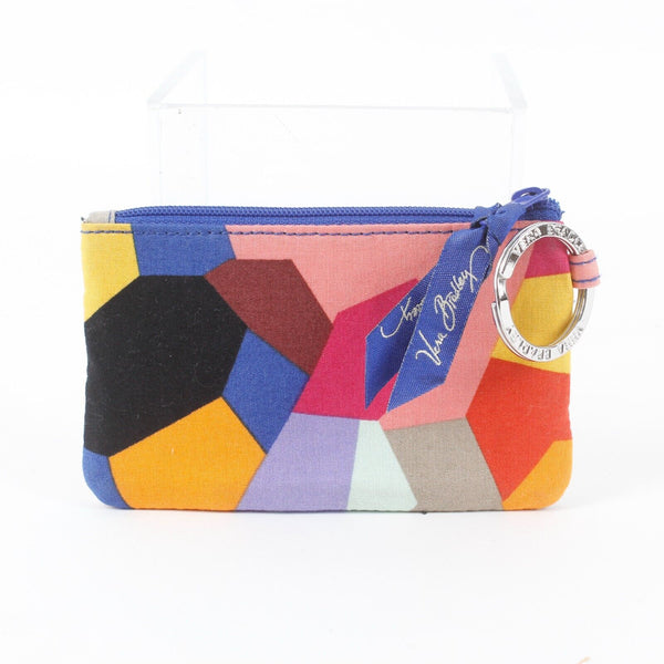 Vera Bradley 3 x 5  Multicolored Fabric Zip Top ID Coin Purse Wallet