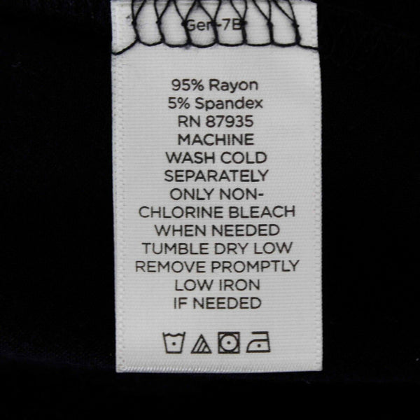 Logo Sx XXS Black V Neck Asymmetrical Pockets Rayon Spandex Oversize Top