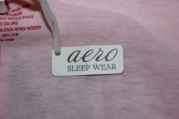 Aeropostale NEW AERO Sleepwear Sz S Pink AERO Tee Cotton Polyester Top