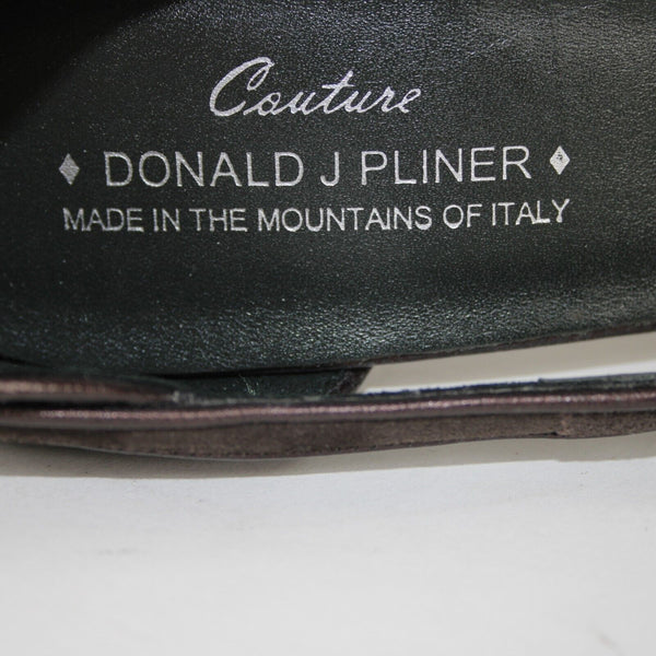 Donald J Pliner Sz 9.5 M Dark Brown Leather Suede 4" Heels