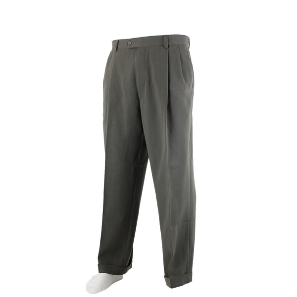 Pronto Uomo Sz 36 x 32 Olive Green Front Slash Pocket 100% Polyester Pants