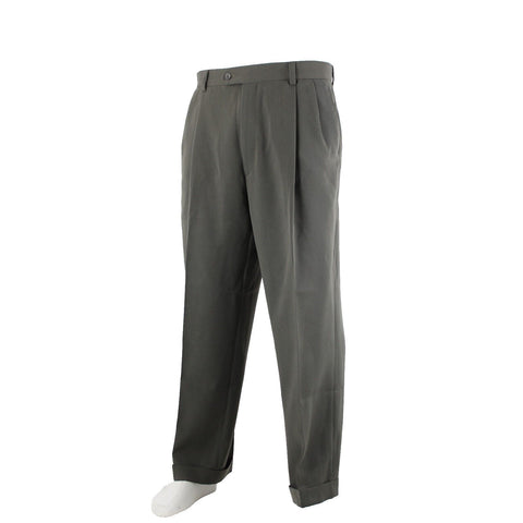Pronto Uomo Sz 36 x 32 Olive Green Front Slash Pocket 100% Polyester Pants