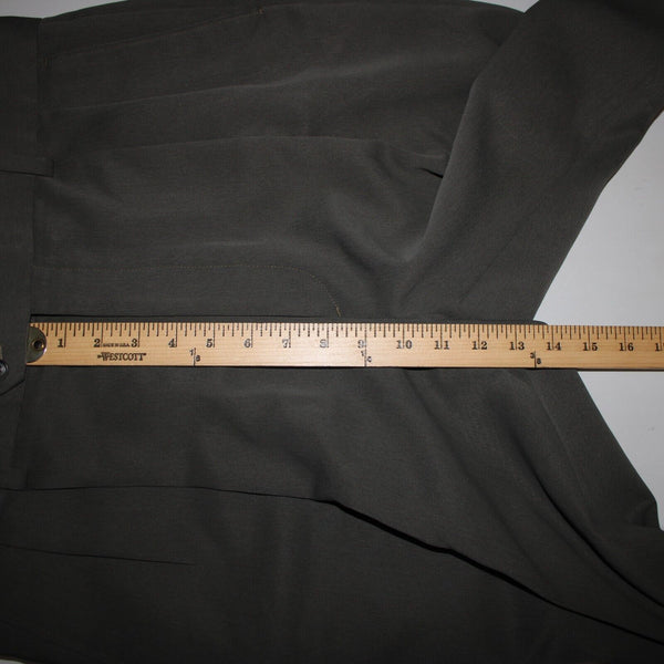 Pronto Uomo Sz 36 x 32 Olive Green Front Slash Pocket 100% Polyester Pants