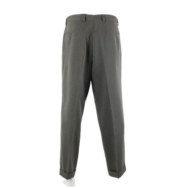 Pronto Uomo Sz 36 x 32 Olive Green Front Slash Pocket 100% Polyester Pants