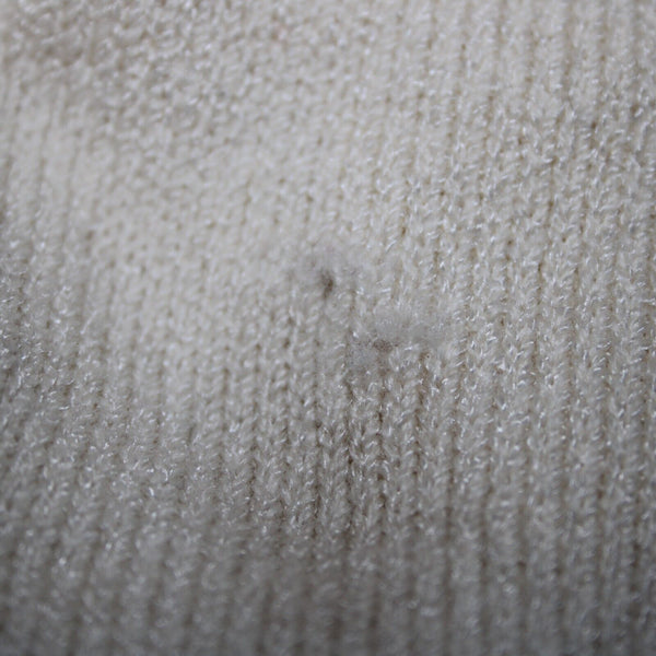 Toula Sz 6 x 29 Cream Elastic Waist Pleated Pocket Santana Knit Wool AS IS Pant
