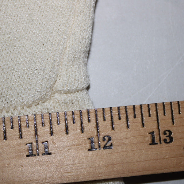 Toula Sz 6 x 29 Cream Elastic Waist Pleated Pocket Santana Knit Wool AS IS Pant