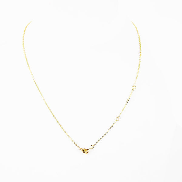 MEAGAN Name Goldtone Rhinestone 14.5" w 4.5" Multi Ring Ext Necklace