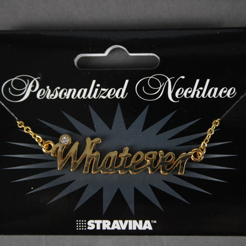 WHATEVER NEW Goldtone Rhinestone Accent 14.5" w 4.5" Multi Ring Ext Necklace