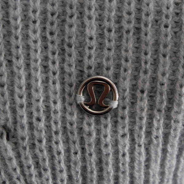 Lululemon Sz 6 Lt Blue Hi Lo Open Knit Long Sleeve 100% Merino Wool Sweater