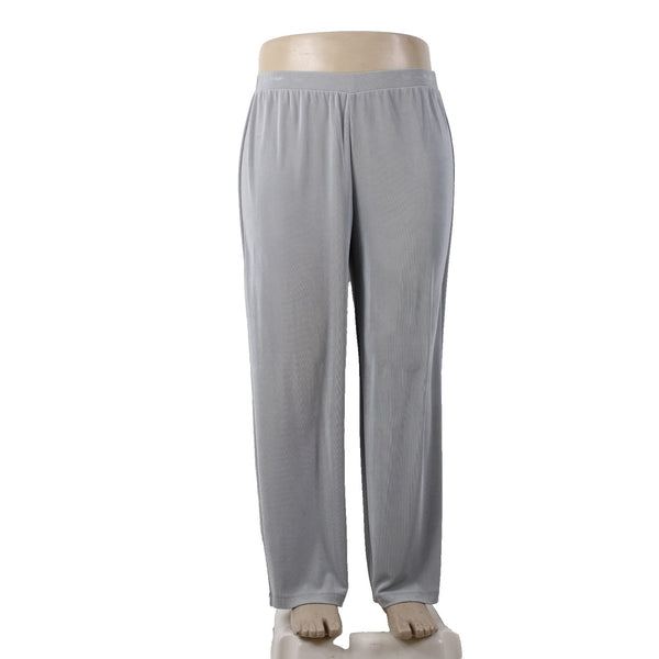 Chicos Pant Travelers Sz 3 Reg x 31 Gray Elastic Waist Pull On Acetate Spandex