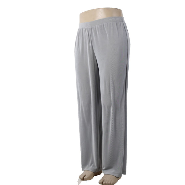 Chicos Pant Travelers Sz 3 Reg x 31 Gray Elastic Waist Pull On Acetate Spandex