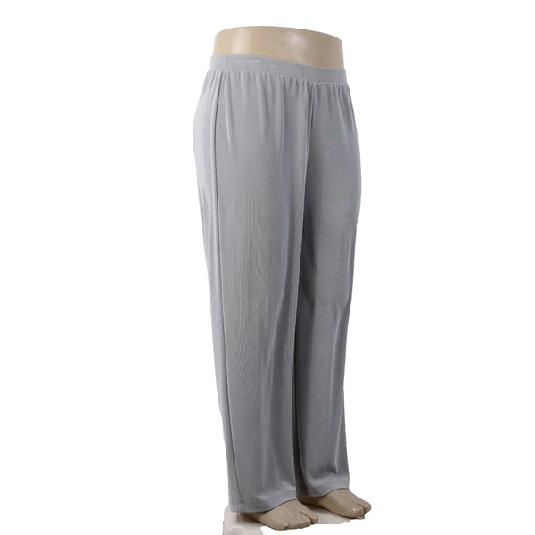 Chicos Pant Travelers Sz 3 Reg x 31 Gray Elastic Waist Pull On Acetate Spandex